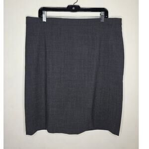 NWT J Crew 365 classic grey fully lined wool blend No 2 pencil skirt - 16